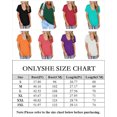 thumbnail image 5 of ONLYSHE Womens Summer V Neck T Shirts Short Sleeve Loose Fit Basic Tunic Tops Blouse, 5 of 5