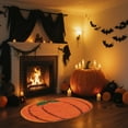 thumbnail image 5 of Halloween Pumpkin Rug - 15.75x23.62in Non-Slip Floor Mat for Thanksgiving & Fall Decor - Soft Polyester Doormat for Entryway, Kitchen, Bedroom & Bathroom Seasonal Home Decorations, 5 of 6