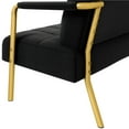 thumbnail image 3 of Yaheetech Oversized Velvet Accent Armchair with Gold Metal Frame, Black, 3 of 7