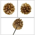 thumbnail image 3 of 10 Pcs Christmas Pine Cones Picks,3.15-3.95 Inch Natural Pine Cones,Christmas Pinecones for Vase & Bowl Fillers, Gold Pine Cones for Christmas Tree, Holiday Wreath Ornaments DIY Craft Decorations, 3 of 7
