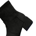 thumbnail image 6 of hopeusnice Round Toe Stretch Chunky Heel Ankle Boots Women Suede Fashion Boots for Street Style Black 35, 6 of 8