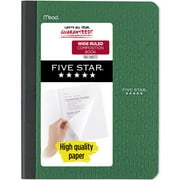 Five Star Composition Book, Wide Ruled, 100 Pages, Forest (950000CE1-WMT)