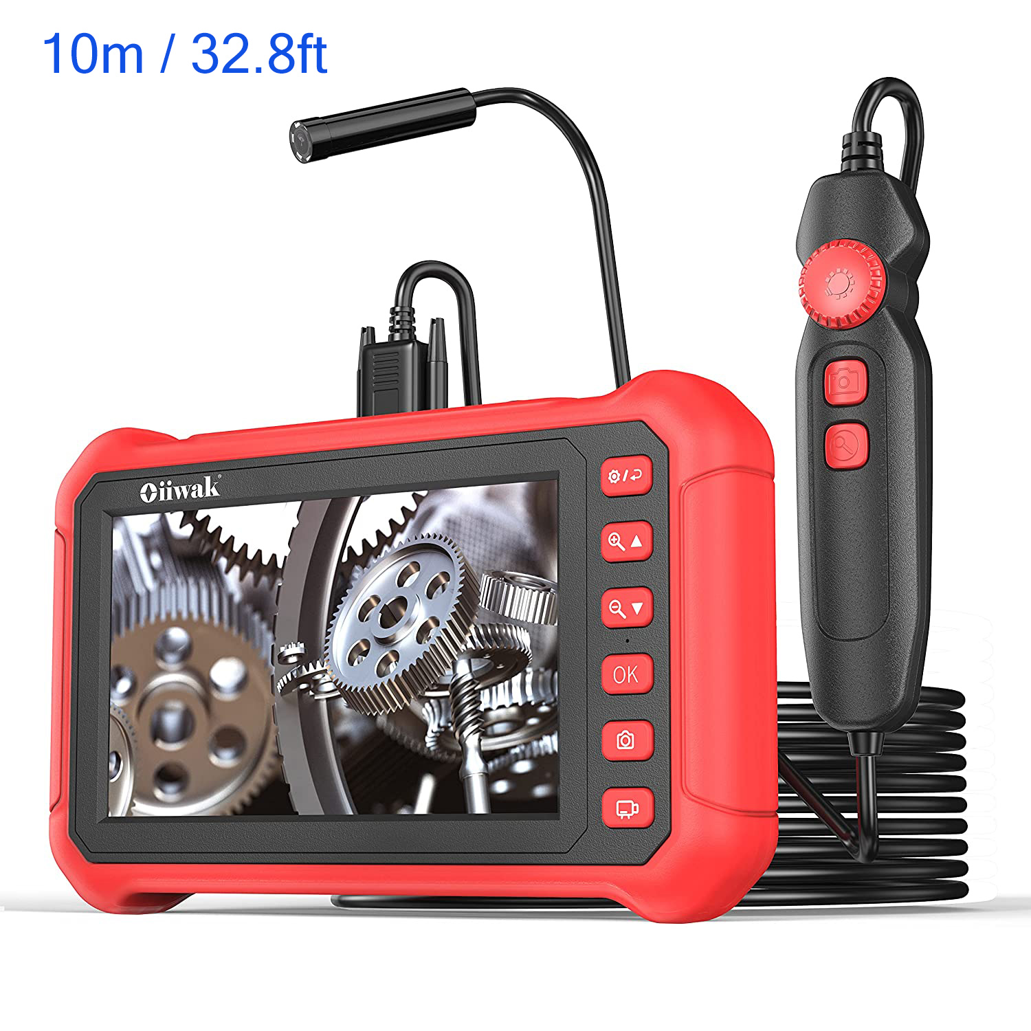 Oiiwak Borescope Snake Inspection Camera Endoscope 5.0MP HD IP68