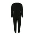 thumbnail image 4 of Coduop Men Pajamas Long Sleeve One Piece Button Down Jumpsuit Romper Sleepwear, 4 of 6