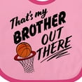 thumbnail image 4 of Inktastic That's My Brother out There Basketball Boys or Girls Baby Bib, 4 of 4