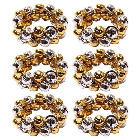 

Cuteam Napkin Ring 6Pcs Petite Bells Napkin Ring Widely Used Charming Stainless Steel Sturdy Christmas Napkin Buckle for Kitchen