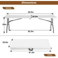 thumbnail image 3 of FDW Foldable Outdoor Office Parties Camping Table, White, 3 of 7