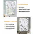 thumbnail image 3 of Gray Leaves Tie Up Curtains for Window, Thermal Insulated Balloon Shade Adjustable Rod Pocket Curtains Valance Panels for Kitchen Bathroom Cafe 46 x 63 Spring Rustic Branches Botanical, 3 of 6
