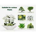 thumbnail image 2 of 18 Inch White-Black Wide Ceramic Planter - stillaflora Japanese Rectangle Indoor Pot with Saucer for Bonsai, Orchid,Ficus, Money Tree , Decorative Flower Pot for Home Decor, 2 of 8