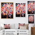 thumbnail image 4 of Designart "Fantasy Tree in Pink and Blue Floral II" Floral Framed Wall Art - Global Pink Tree African Living Room Framed Canvas Art, 4 of 6