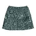 thumbnail image 7 of Sequin Midi Skirt for Women Sparkly Elegant Nightclub Party Performance Outfit Disco Fashion Style Dark Green S, 7 of 7