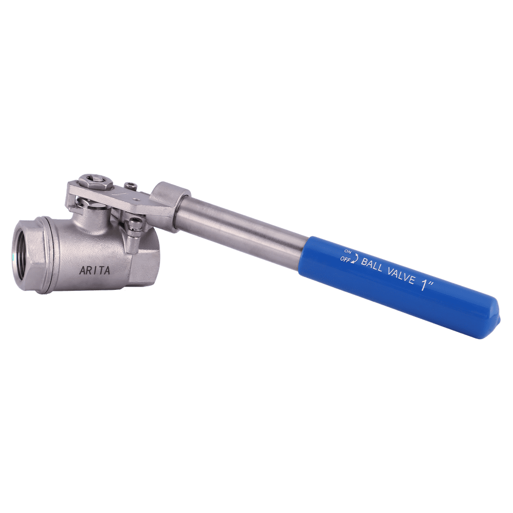 ARITA Spring Return "Deadman" Handle Ball Valve 1", Stainless Steel 304 Standard Port 1500PSI