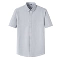 thumbnail image 1 of toraway Men Shirts Long Sleeve Button up Mens Check Buckle Lapel Short Sleeve Shirt XXXXL, 1 of 2