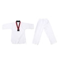 thumbnail image 1 of Uniforme De Taekwondo, Poliéster, Algodón, Ligero, Conjuntos De Uniformes Para Estudiantes, Niños, Adultos, Entrenamiento, Práctica De Artes Marciales, 1 of 7