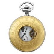Stainless Steel Two-Tone Mechanical Pocket Watch
