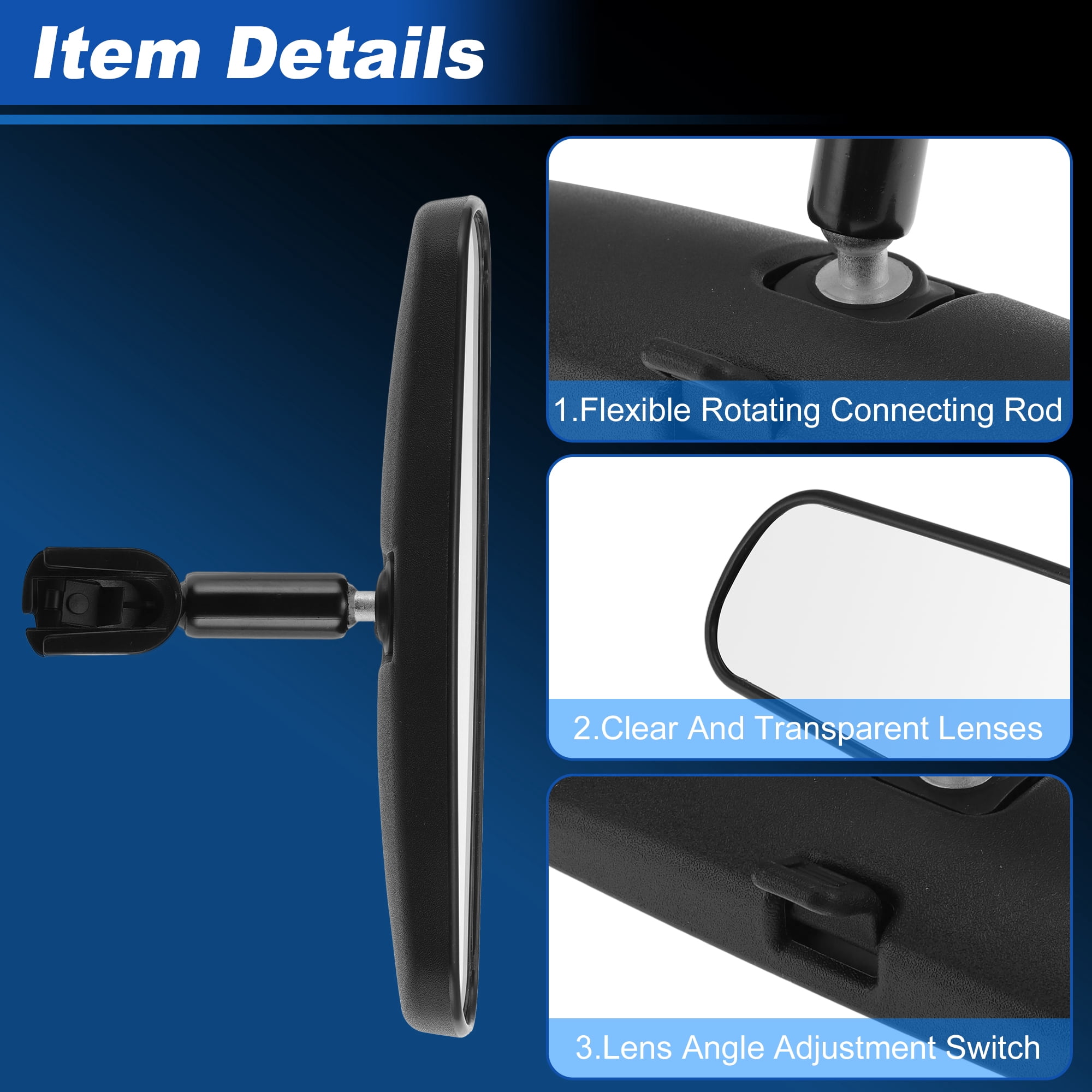 Unique Bargains KD53-69-220B Rearview Mirror Inner Rearview Mirror for Mazda 2 2011-2014