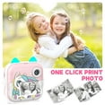 thumbnail image 5 of Rirool Instant Print Camera for Kids, 48MP 1080P HD Digital Camera with Bluetooth, 32GB Card, 5 Thermal Paper Rolls, Creative Accessories, Gift for Boys & Girls Ages 3–12 (Pink), 5 of 8