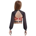 thumbnail image 5 of iixpin Kids Girls Shiny Yoga Sports Workout Modern Ballet Crop Top Rhinestones Jazz Dance Tank Cami Vest Red 16, 5 of 6