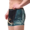 thumbnail image 2 of Xecao Wave Sailboat Shark Print Men's Underwear Boxer Briefs Pack - Your ComfortSoft, Moisture-Wicking, and Breathable Choice for Men's Underwear-Large, 2 of 5