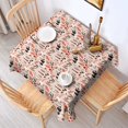 thumbnail image 2 of Colorful Mushroom Plant Light Pink Pattern Square Tablecloth,Waterproof Square Table Cover,Wipeable Spillproof Washable Table Cover for Home Kitchen Party Decor 42"X42"(107x107cm), 2 of 6