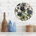 thumbnail image 3 of Yayeee 10" Wall Clock Battery Operated Quartz Round Silent Non-Ticking Home Decor, Navy Flower, 3 of 6