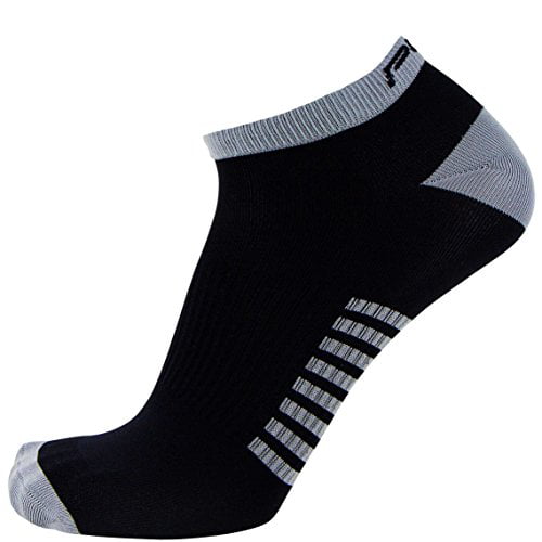 Jyro Bamboo Athletic Sport Sock Low Cut No Show with Tab White 3-Pair Pack 