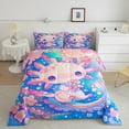thumbnail image 2 of Erosebridal Kawaii Axolotl Bedding Sets Queen with Comforter , Cherry Blossoms Room Decor, 3pcs, 2 of 6