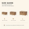 thumbnail image 2 of Nonam 3pcs Seagrass Shelf Baskets with Lids,Handwoven Wicker Storage Basket Set for Home Organization,Coffee, 2 of 6