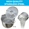 thumbnail image 5 of Stainless Steel Pasta Pot with Strainer Lid - 5.5 Quart Large Spaghetti Pot - Twist & Lock for Easy Drain & No Colander Or Strainer Basket Insert Needed - Dishwasher Safe Pots, 5 of 6