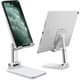 thumbnail image 1 of Soporte ajustable para teléfono celular, soporte plegable para tableta Soporte para teléfono móvil para escritorio CompatibleTodos los teléfonos inteligentes（blanco), 1 of 4