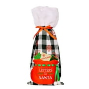 xiaxaixu Christmas Wine Bottle Bag with Drawstring Printed Pattern Pouch