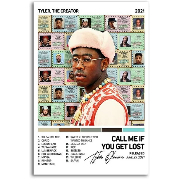 Tyler The Creator Poster Call Meif You Get Lost Album Cover Poster Canvas Wall Art Aesthetics Room Decor 16x24inch Unframe Walmart Com
