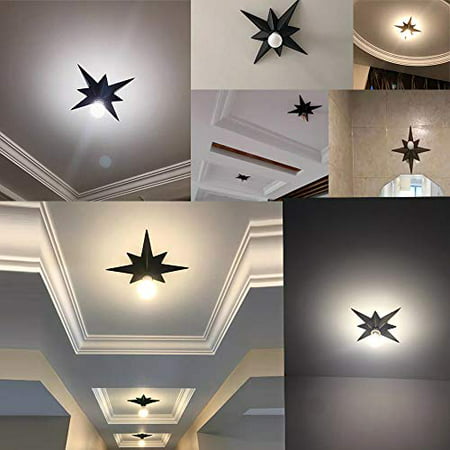 Flush Mount Ceiling Light Black Star Fixtures For Hallway Entryway Study Room Bedroom Canada - Ceiling Mount Star Light Fixture