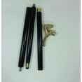 thumbnail image 2 of NAUTICALMARTUS Vintage Style Solid Brass Horse H3 Handle Antique Wooden Foldable Walking Stick Shaft Cane 36 inch Gift, 2 of 3