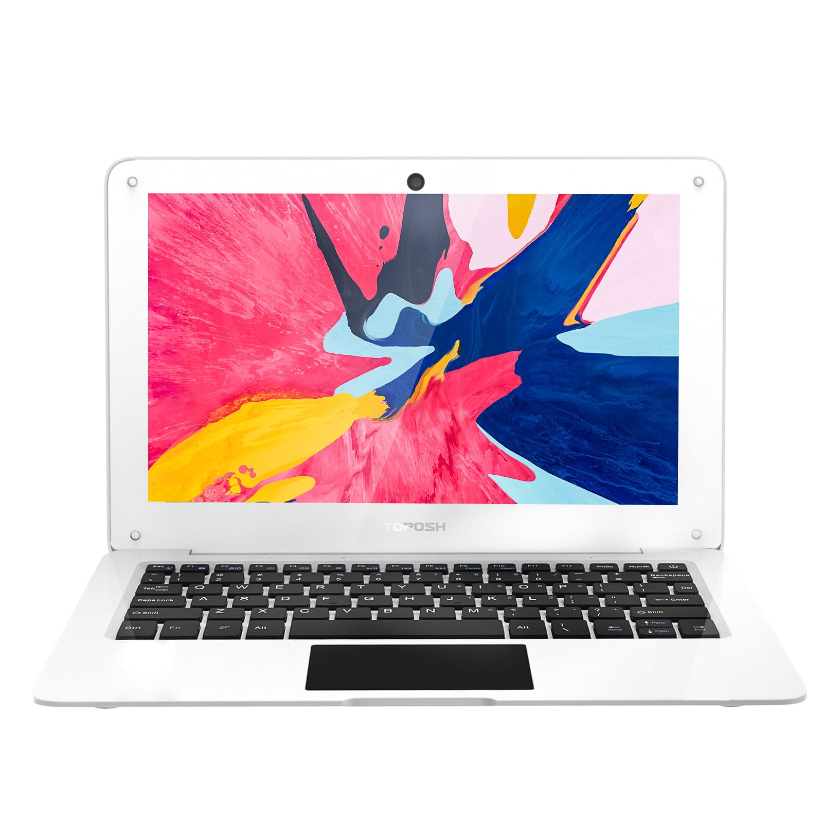TOPOSH 10.1" 1280*800P Mini Cute Laptop, Intel Celeron N4000,8GB+128GB, Windows 10,White