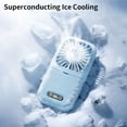 thumbnail image 4 of Foldable Makeup Mirror Fan LED Light Neck Hanging Cooling Fan USB Rechargeable Portable Ice Compress Fan For Daily Makeup Desk Use Travel Office Outdoor Hot Weather Comfort, 4 of 9