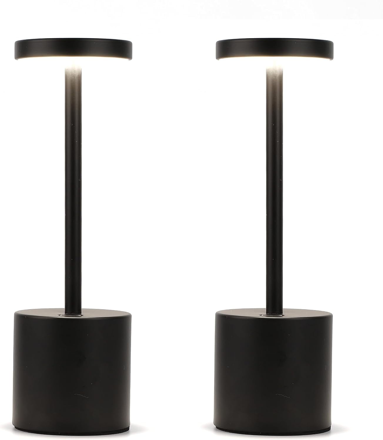 LED Cordless Table Lamp, Rechargeable Battery Operated Lamp, Stepless