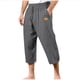 thumbnail image 2 of Ceisia Men's Gift Relaxed Three-quarter Cotton Linen Pants Breathable Elastic Waist Frog Button Multi-Color, 2 of 7
