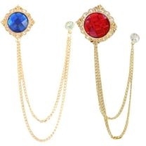 Brooches and pins for women,Brooch for men,Vintage patterns Brooch Pins,Brooch for men suit,Husband Boyfriend Valentine's Day Anniversary Birthday Gift(Gold Red)