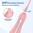 thumbnail image 3 of Water Flosser ToFlow C101 recargable de 300 ml para dientes, color rosa, 3 of 8