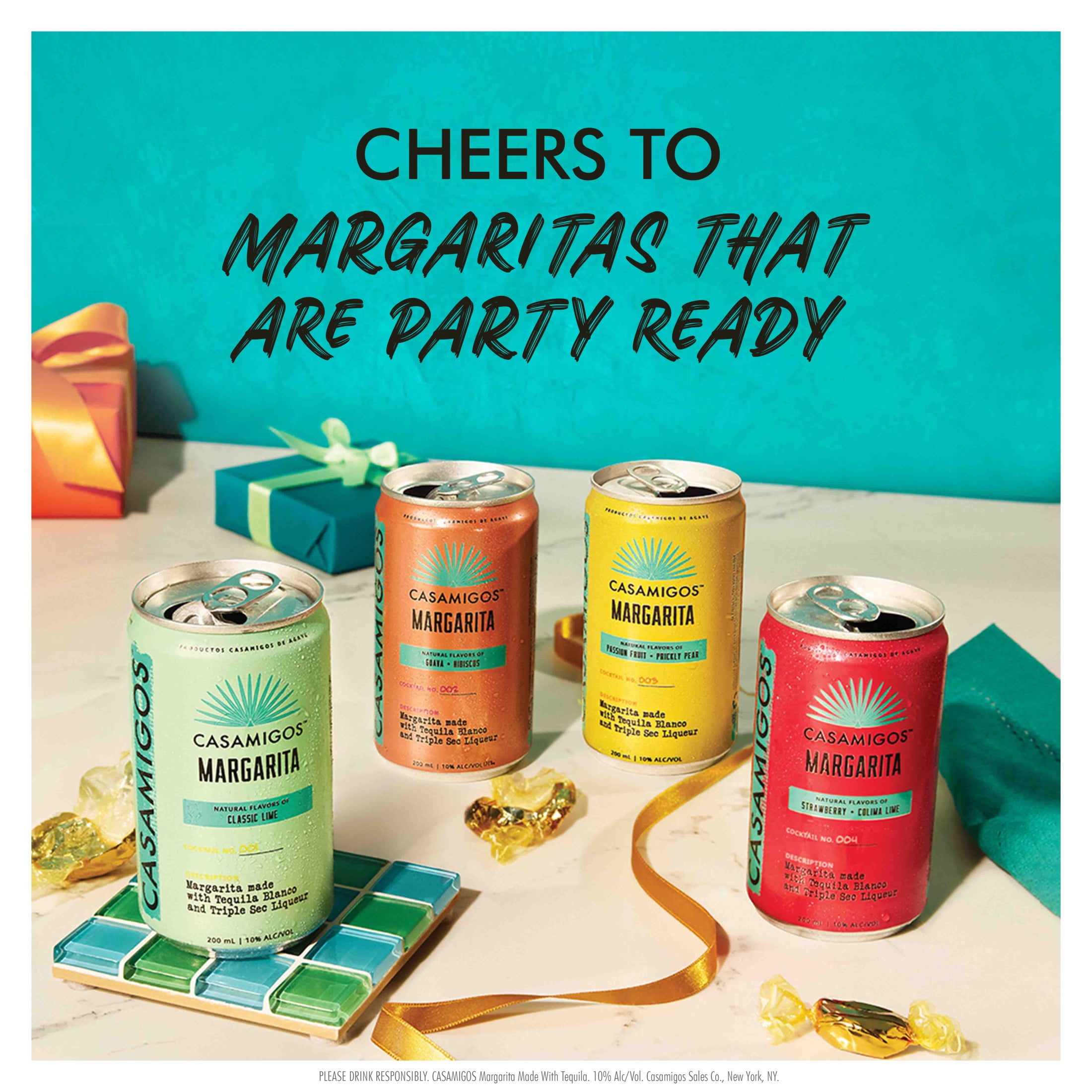 Casamigos Margaritas Variety Pack, 8 Pack, 200 mL Cans, 10% ABV