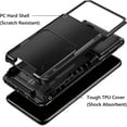 thumbnail image 3 of for Galaxy S20 Wallet Case for Men Women with 4 Credit Card Holder Slot Hidden Flip Back Pocket Dual Layer Hybrid Rugged Bumper Armor Protective Hard Shell Cover for Samsung Galaxy S20 Black, 3 of 12