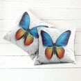 thumbnail image 6 of Ambesonne Butterfly Throw Pillow Cover 2 Pack, Cycle of Life Theme, 24", Orange Blue Black, 6 of 7