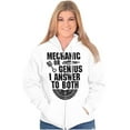 thumbnail image 4 of Mechanic Or Genius Sarcastic Humor Zip Up Hoodie Men's Women's Brisco Brands X, 4 of 6