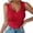 Red, variant on Tiqkatyck Tank Tops for Women Trendy Womens Casual Slim Fit V Neck Ribbed Knit Tanks Tops Sleeveless T Shirts Sleeveless Shirt Slim Fit Casual Basic Top Summer Tops for Women Beige L