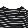 thumbnail image 4 of Gamivast Pajama Sets for Women 2 Piece Striped Short Sleeve Top & Pants Pjs Sets Crew Neck Sleepwear Casual Loose Fit Loungewear Nightwear Outfits, 4 of 5