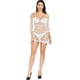 thumbnail image 2 of Lencería sexy para mujer, medias transparentes huecas, malla ajustada, de una pieza, 2 of 5