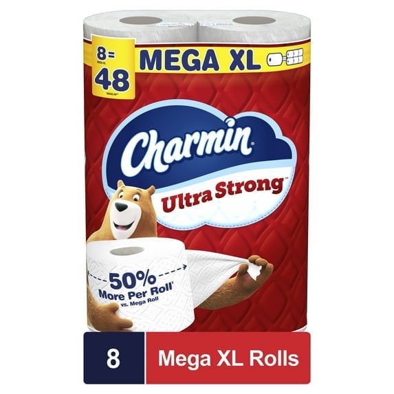 Charmin Toilet Paper Ultra Strong 8 Mega XL Rolls, 330 Sheets Per Roll ( 2 Pack of 8 Mega XL Rolls )
