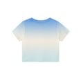 thumbnail image 5 of Lumtrix Crop Tops for Teen Girls Cute Short Sleeve Gradient Summer T Shirt Crewneck Fashion Shirts Tee Blue 140, 5 of 5
