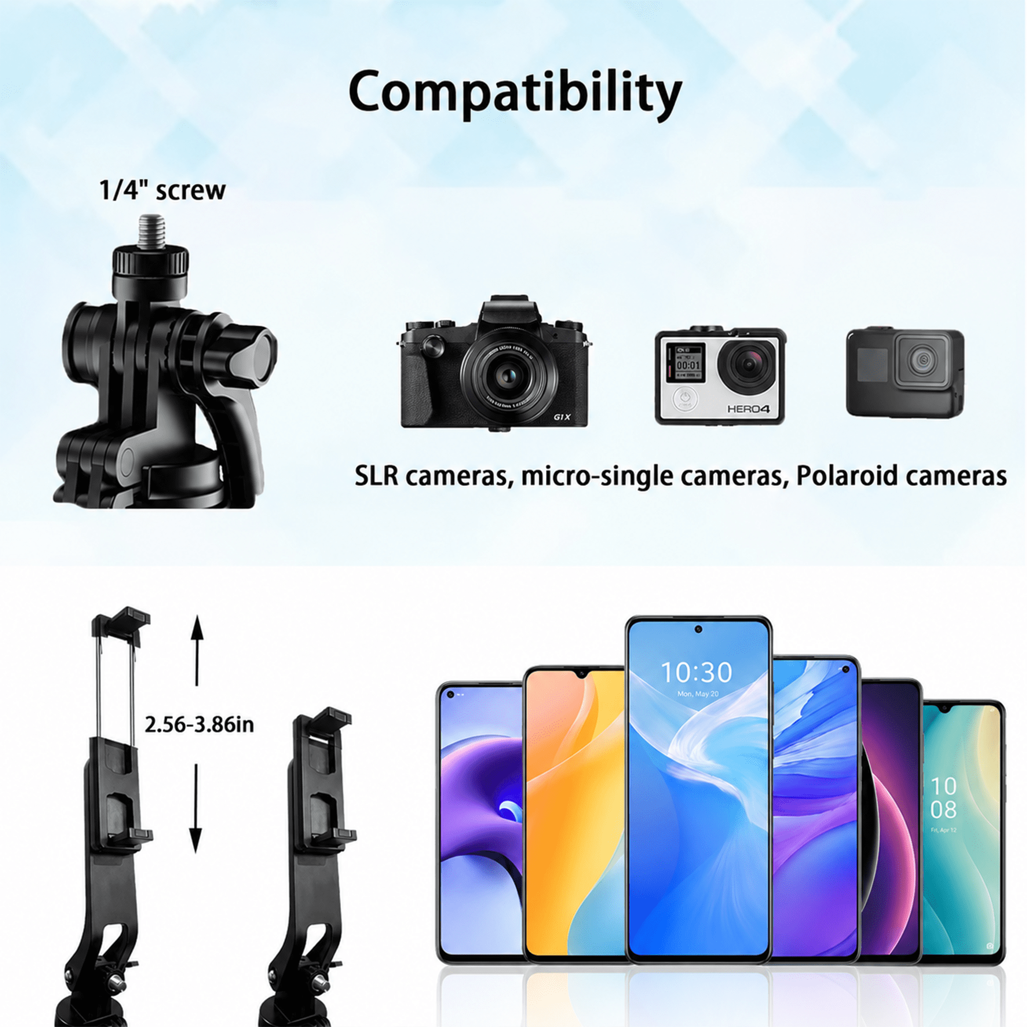 TIKBBRMG Phone Tripod and Selfie Stick 70.8in Extendable Phone Stand with Light with Wireless Remote Rotatable Grip for Travel/Selfie/Recording/Vlogging, Compatible with iPhone/Android (Black)